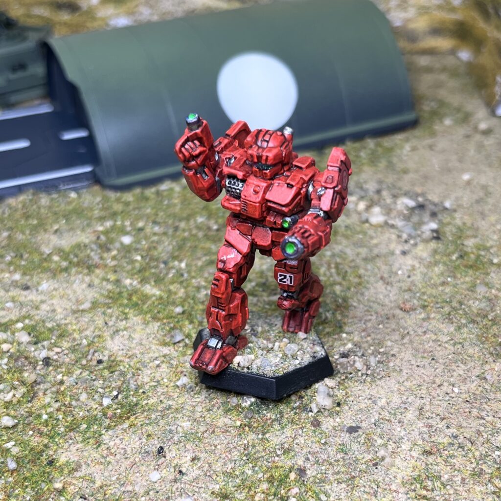 a Charger 3K miniature painted red