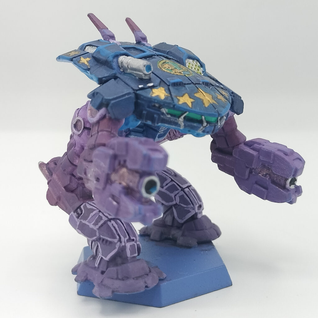 King Crab miniature painted purple and blue