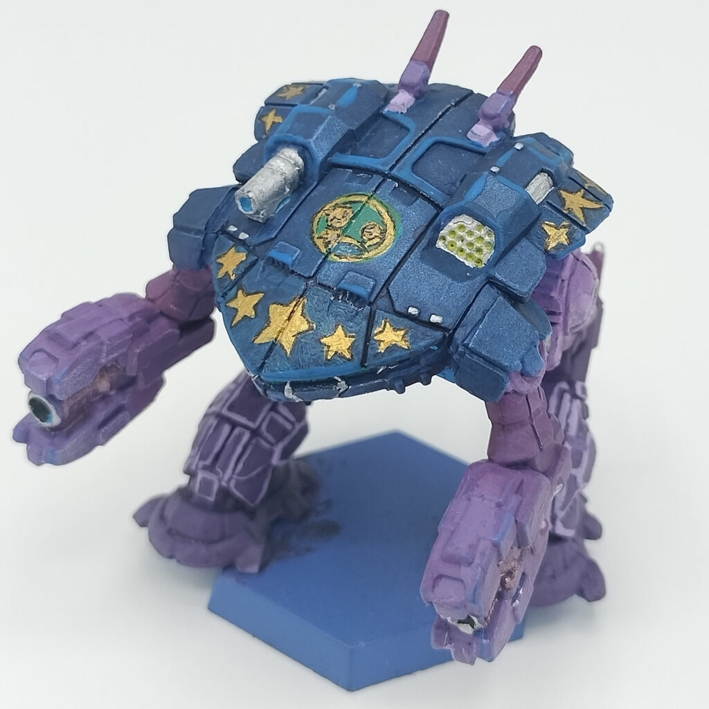 King Crab miniature painted purple and blue