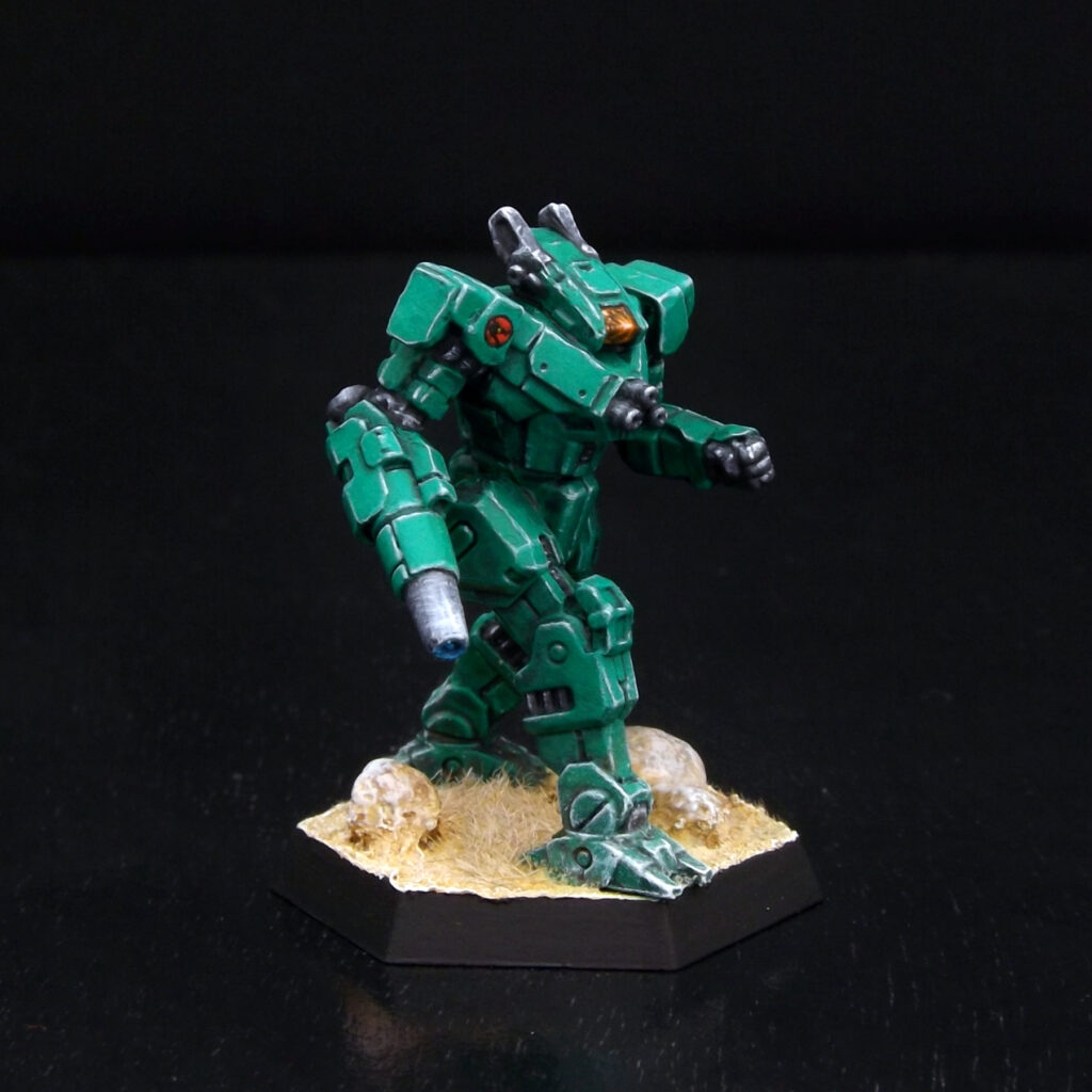 Wolfhound miniature painted emerald green