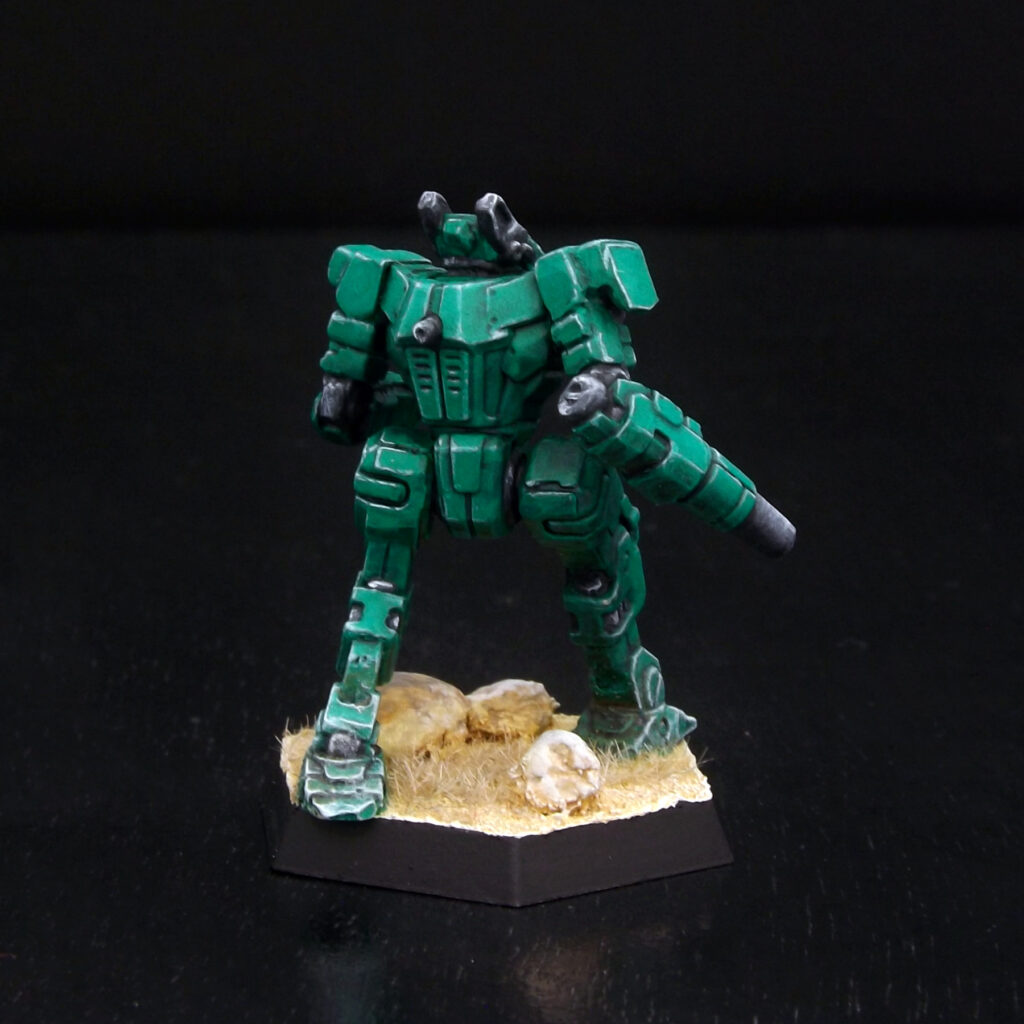 Wolfhound miniature painted emerald green