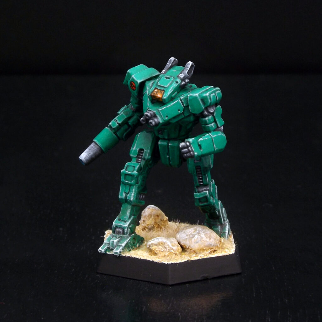 Wolfhound miniature painted emerald green