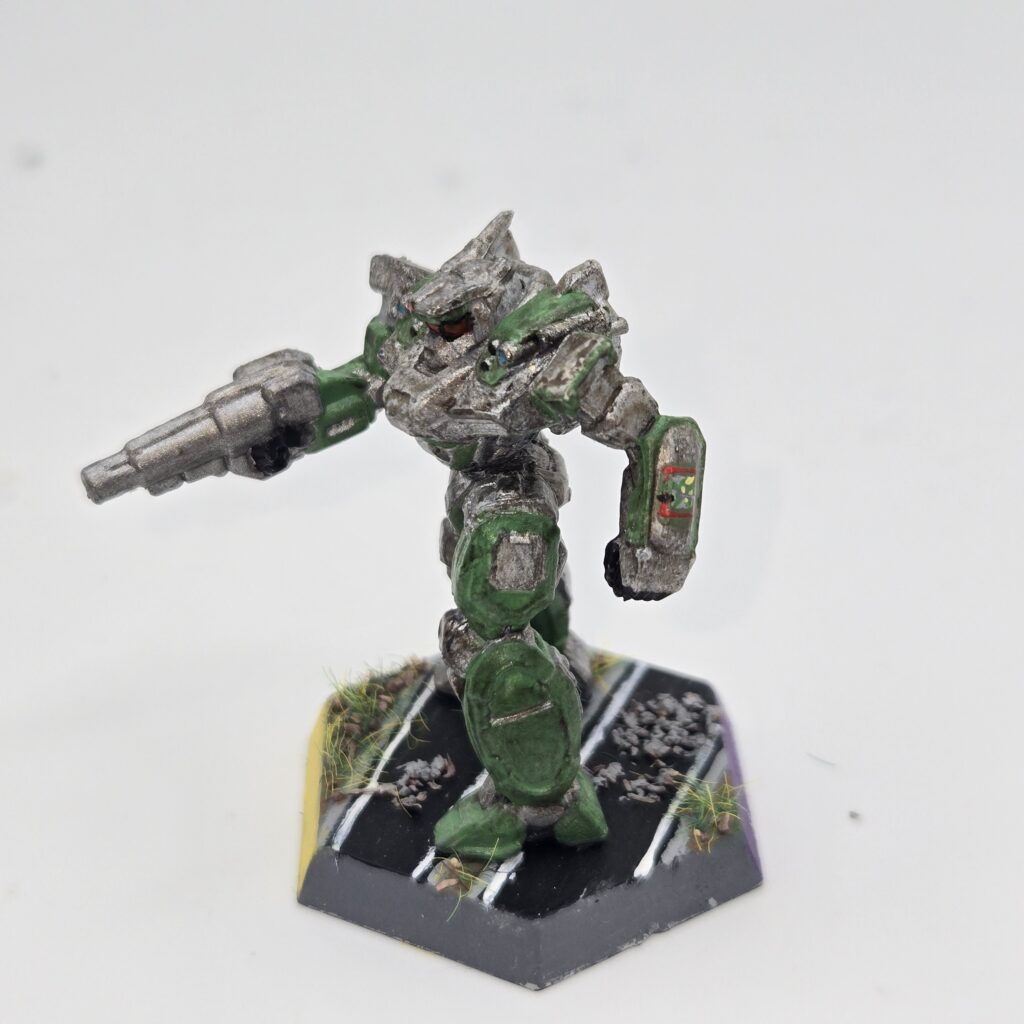 Incubus miniature painted metallic grey with green accents
