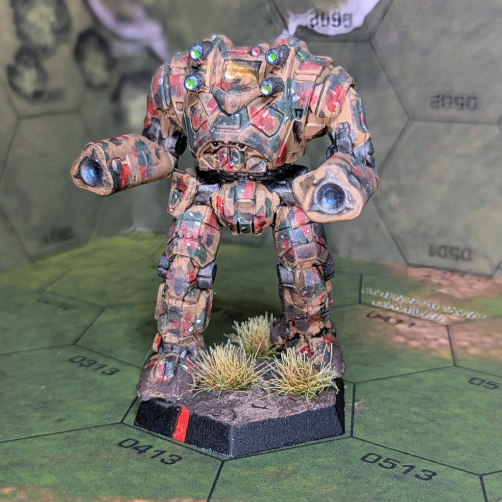 Gunslinger miniature painted in camo