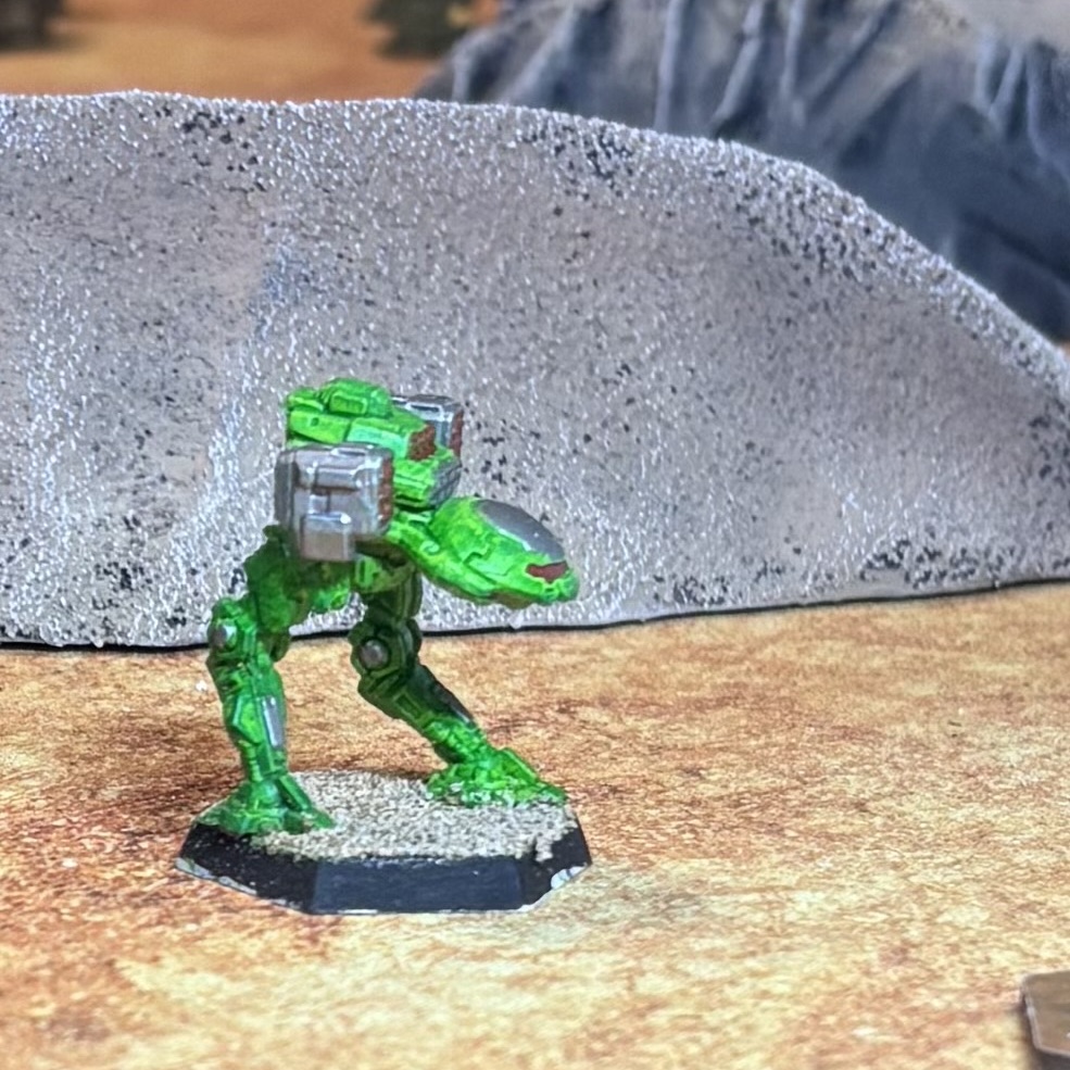 Jenner IIC painted green with silver accents
