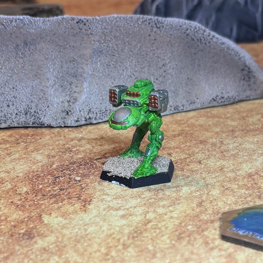 Jenner IIC painted green with silver accents