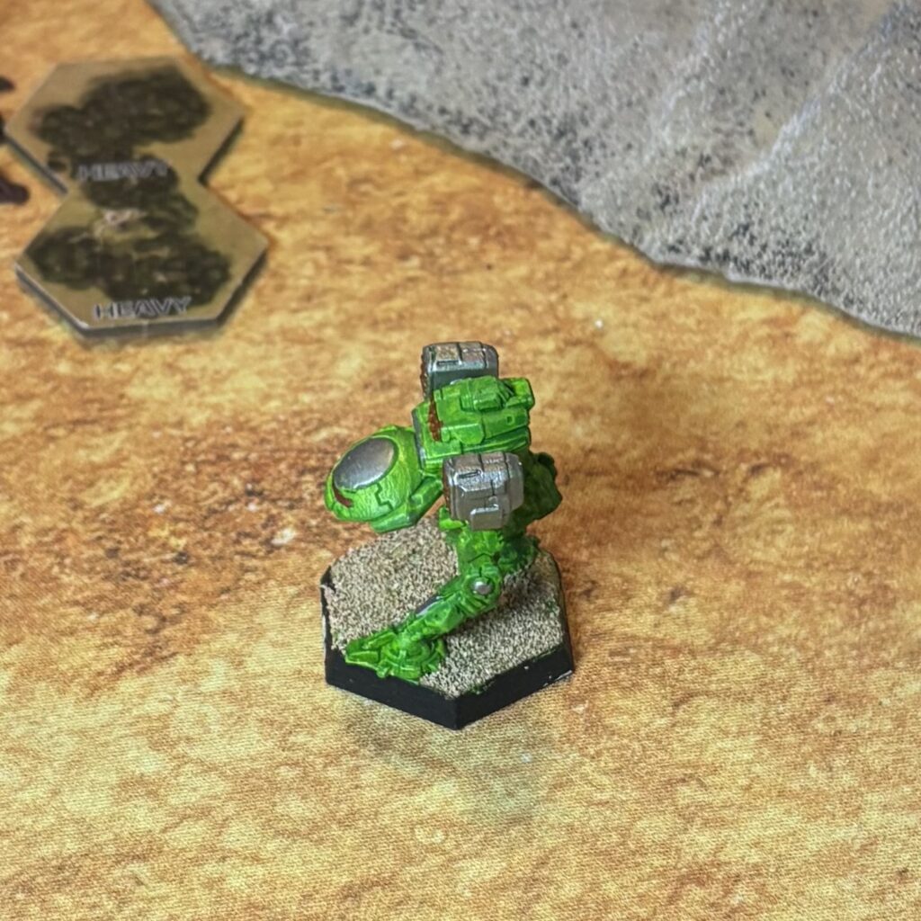 Jenner IIC painted green with silver accents