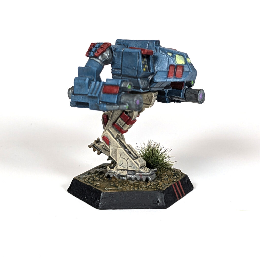 Blood Reaper miniature painted blue and tan
