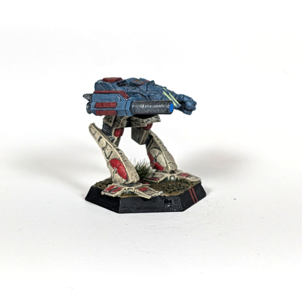 Shadow Cat miniature painted blue and tan