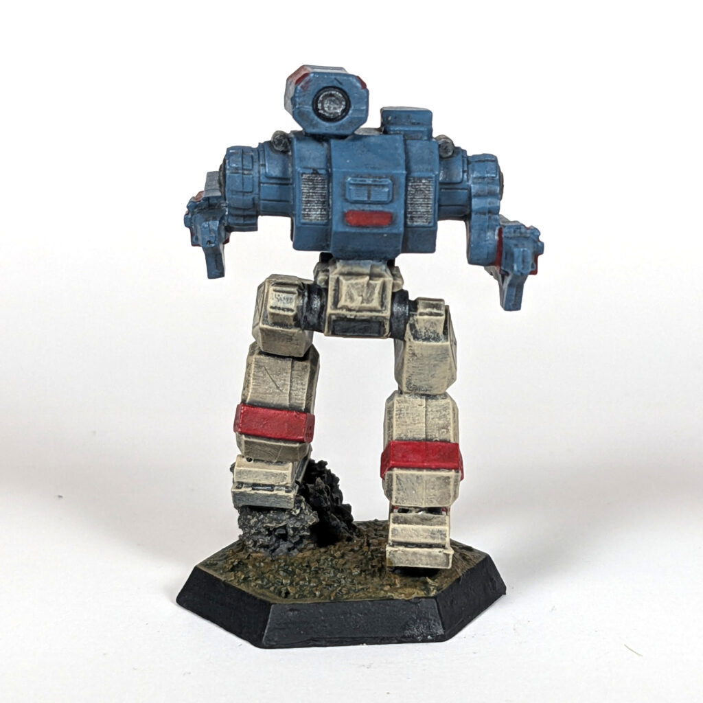 Grand Summoner miniature painted blue and tan