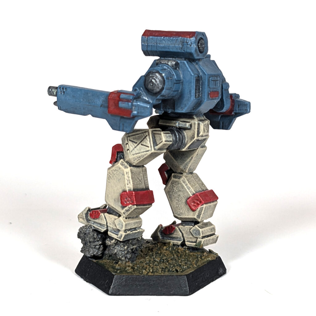 Grand Summoner miniature painted blue and tan